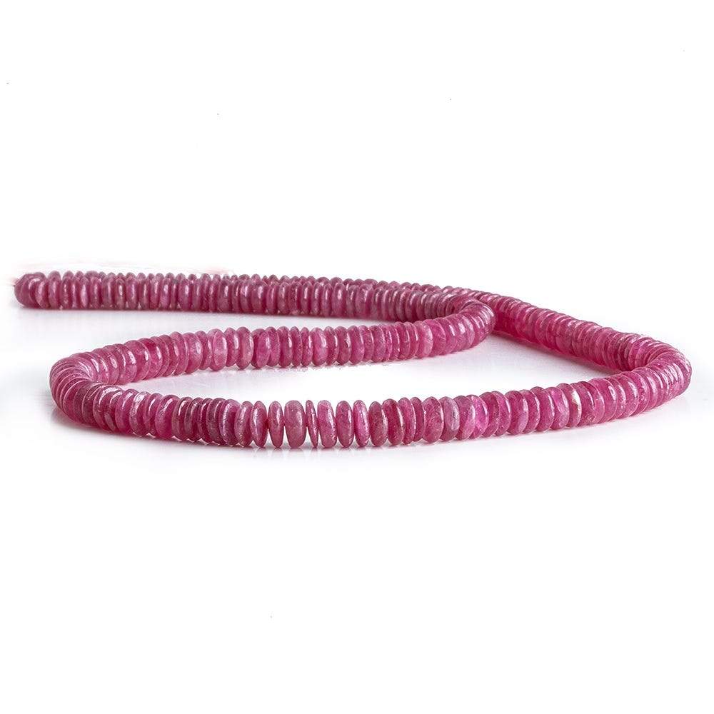 4-5mm Ruby plain rondelle Beads 17.5 inch 269 pieces A (ONLINE ORDER ONLY)
