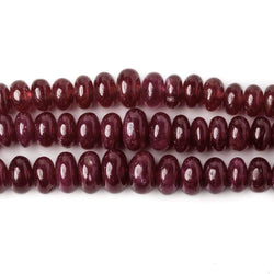 4-6.5mm Ruby plain rondelle Beads 3 Strands 49 inches (ONLINE ORDER ONLY)