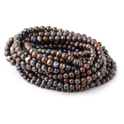 4-6mm Australian Boulder Opal Plain Round Beads 16 inch 78 pieces (ONLINE ORDER ONLY)