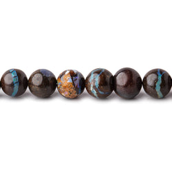 4-6mm Australian Boulder Opal Plain Round Beads 16 inch 78 pieces (ONLINE ORDER ONLY)