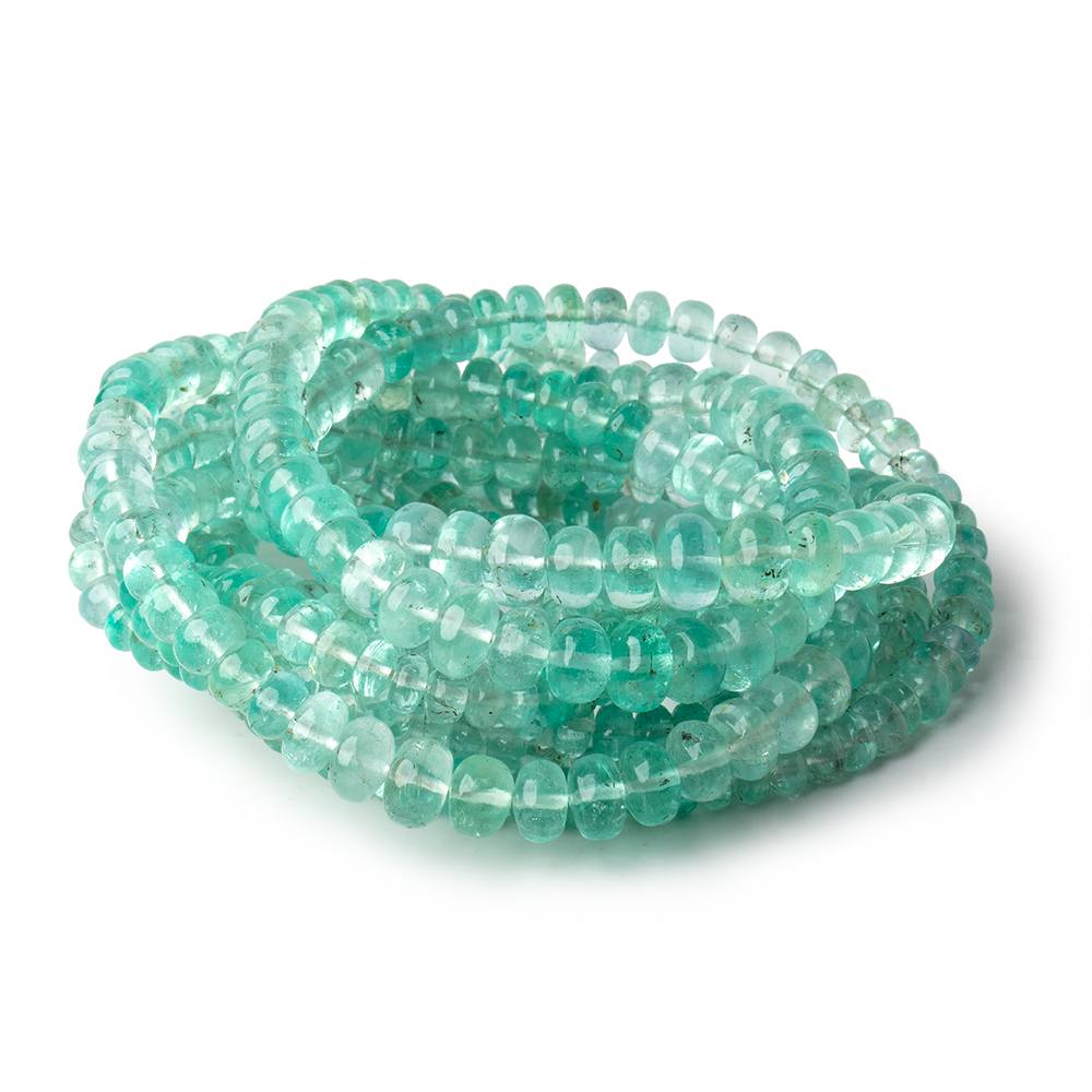 4-6mm Emerald Plain Rondelle Beads 18 inch 154 pieces AAA (ONLINE ORDER ONLY)