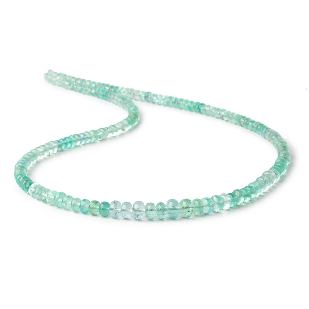 4-6mm Emerald Plain Rondelle Beads 18 inch 154 pieces AAA (ONLINE ORDER ONLY)