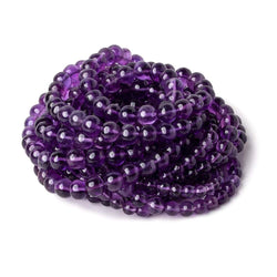4-7.5mm Amethyst plain rounds 18 inch 80 pieces (ONLINE ORDER ONLY)