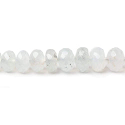 4-7mm Aqua Green Chalcedony faceted rondelles 18 inches 135 beads AA