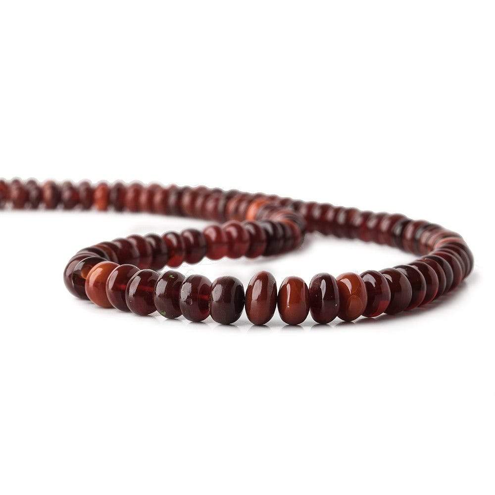 4-7mm Deep Orange Fire Opal Plain Rondelle Beads 16 inch 125 pieces (ONLINE ORDER ONLY)