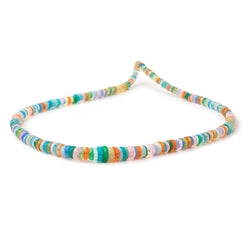4-7mm Multi Color Ethiopian Opal Faceted Heishi 15.5 inch 240 Beads AA