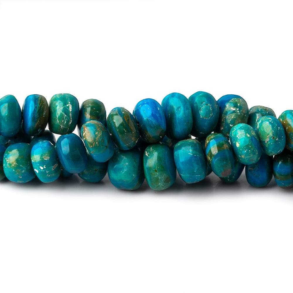 4-7mm Peruvian Blue Opalina plain rondelles 18 inch 128 beads A (ONLINE ORDER ONLY)