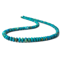 4-7mm Peruvian Blue Opalina plain rondelles 18 inch 128 beads A (ONLINE ORDER ONLY)