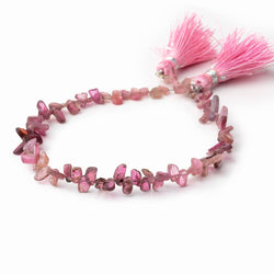 4-7mm Pink Tourmaline Slice Beads 7.75 inch 48 pieces