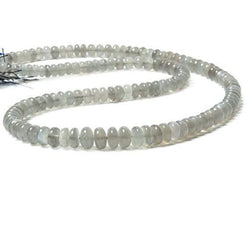4-7mm Platinum Moonstone Plain Rondelle Beads 18 inch 150 pcs (ONLINE ORDER ONLY)