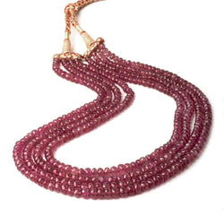 4-7mm Ruby faceted rondelle beads 70 inches 4 strands (ONLINE ORDER ONLY)