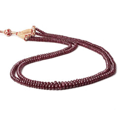 4-7mm Ruby plain rondelle Beads 2 Strands 39 inches (ONLINE ORDER ONLY)