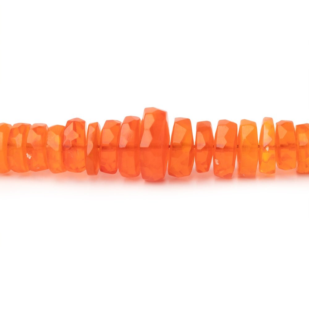 4-7mm Tangerine Ethiopian Opal Faceted Heishi 16 inch 240 Beads AA (ONLINE ORDER ONLY)