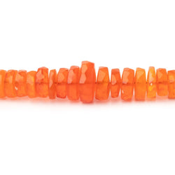 4-7mm Tangerine Ethiopian Opal Faceted Heishi 16 inch 240 Beads AA (ONLINE ORDER ONLY)