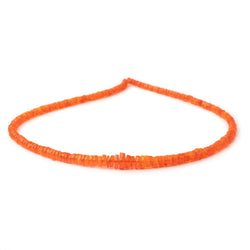 4-7mm Tangerine Ethiopian Opal Faceted Heishi 16 inch 240 Beads AA (ONLINE ORDER ONLY)