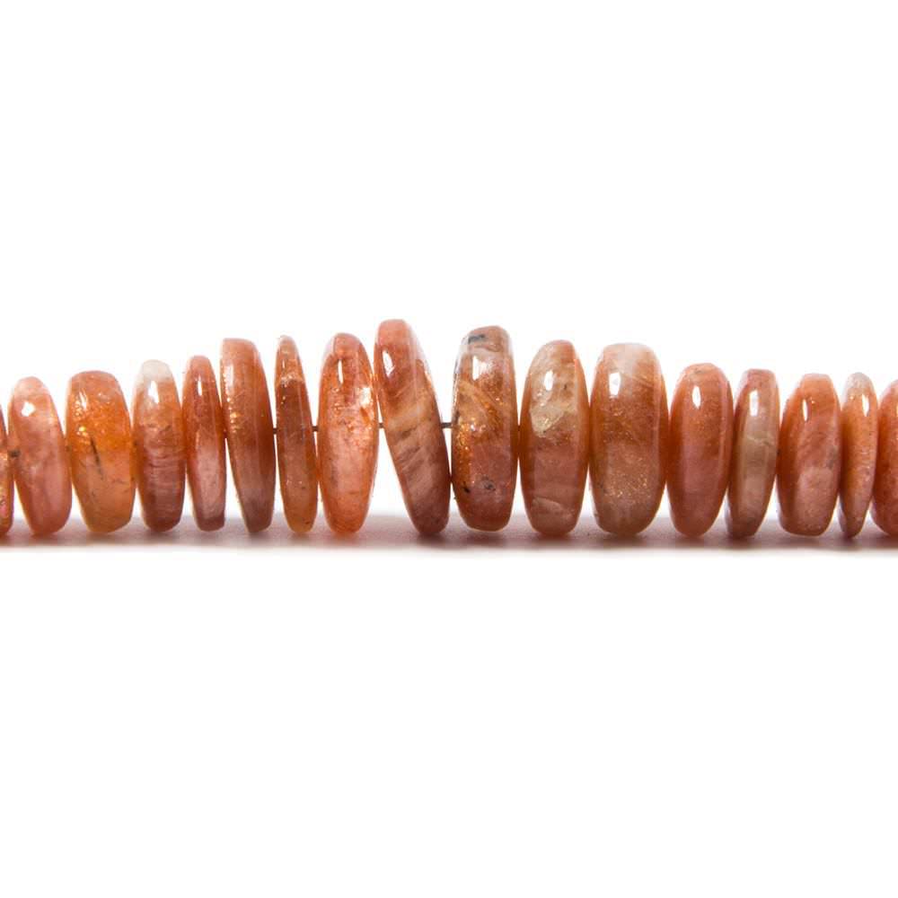 4-9mm Sunstone Plain Rondelle Beads 18 inch 255 pieces (ONLINE ORDER ONLY)