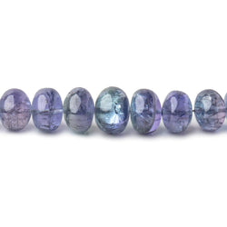 4-9mm Tanzanite Plain Rondelle Beads 18 inch 110 pieces AAA (ONLINE ORDER ONLY)