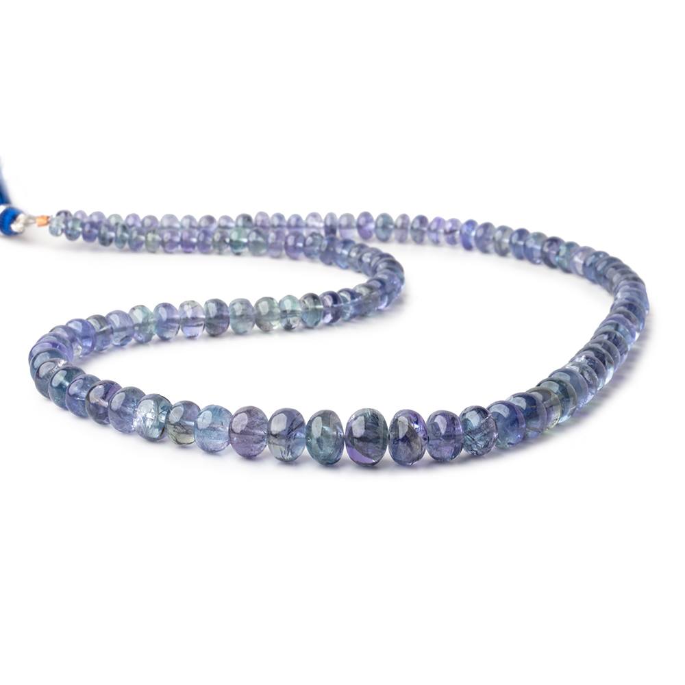 4-9mm Tanzanite Plain Rondelle Beads 18 inch 110 pieces AAA (ONLINE ORDER ONLY)