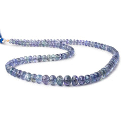 4-9mm Tanzanite Plain Rondelle Beads 18 inch 110 pieces AAA (ONLINE ORDER ONLY)