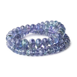 4-9mm Tanzanite Plain Rondelle Beads 18 inch 110 pieces AAA (ONLINE ORDER ONLY)
