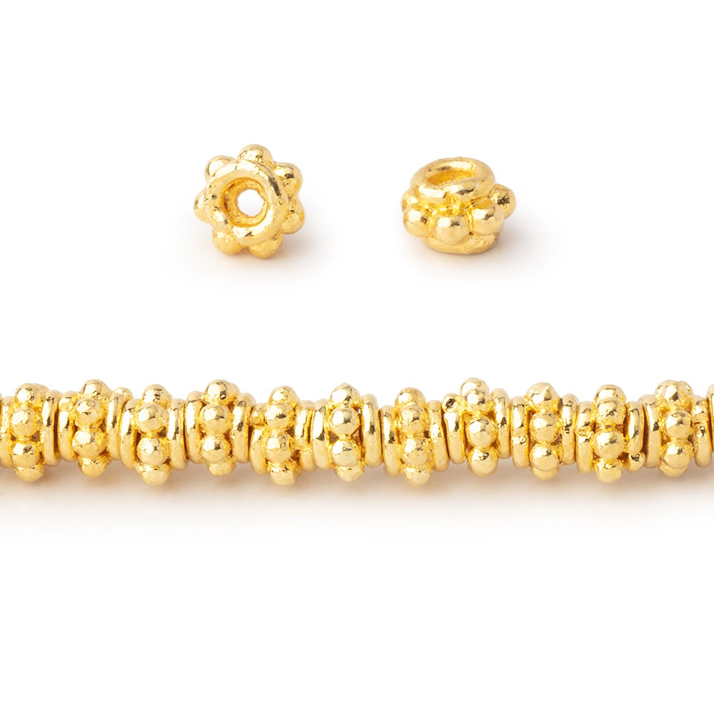 5mm 22kt Gold Plated Copper Spacer Beads 8 inch 60 pieces (ONLINE ORDER ONLY)