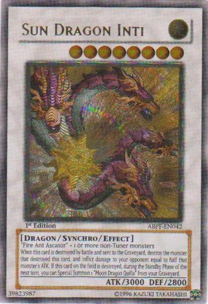 Sun Dragon Inti [ABPF-EN042] Ultimate Rare (ONLINE ORDER ONLY)