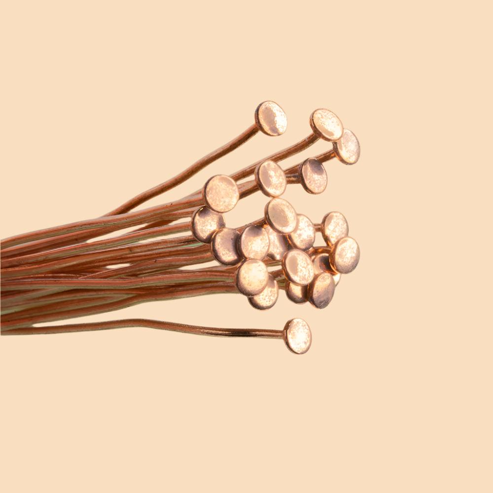 3" length Copper Headpin Round 22 Guage 22 pcs per bag (ONLINE ORDER ONLY)