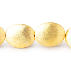 16x13mm 22kt Gold Plated Copper Brushed Oval 8 inch 13 Beads (ONLINE ORDER ONLY)