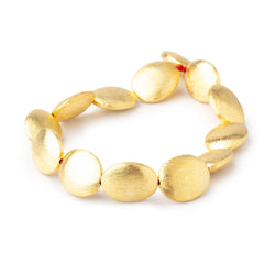 16x13mm 22kt Gold Plated Copper Brushed Oval 8 inch 13 Beads (ONLINE ORDER ONLY)