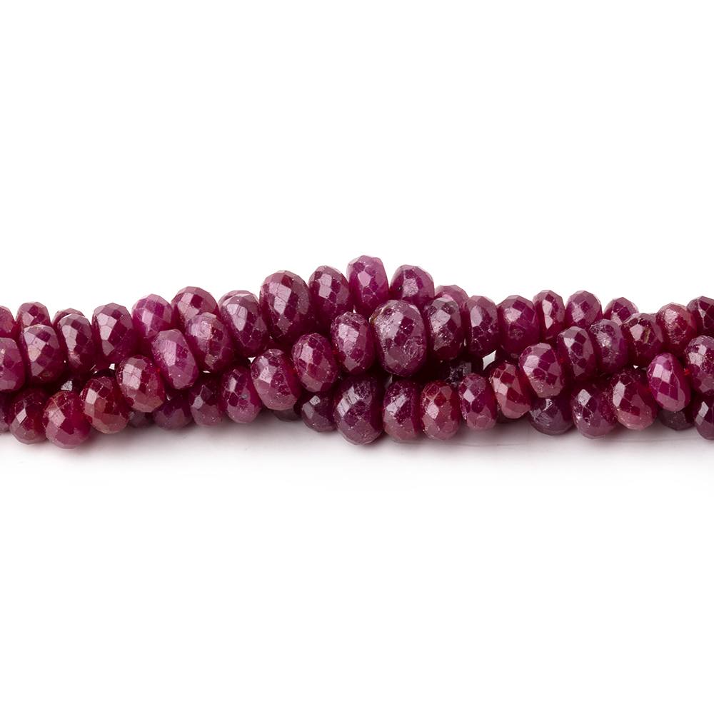 2.5-5.5mm Ruby Faceted Rondelle Beads 18 inch 233 pieces (ONLINE ORDER ONLY)