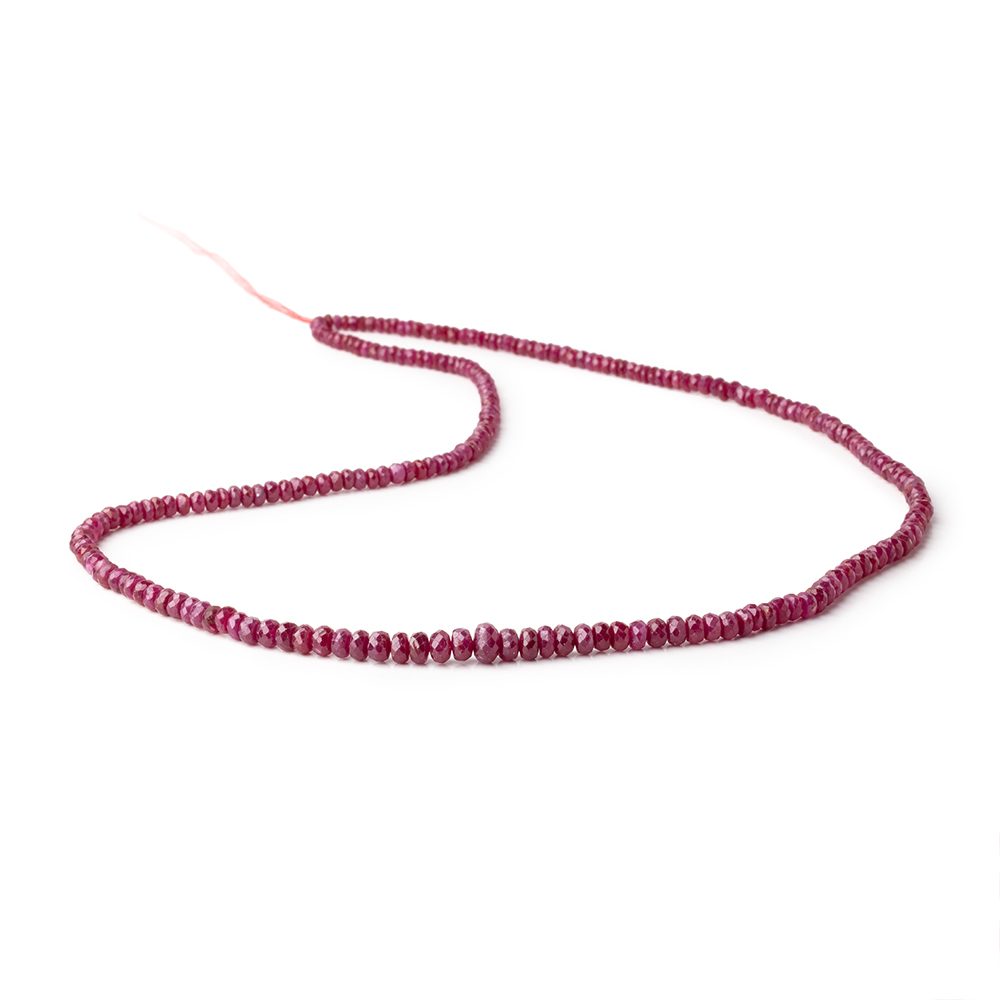 2.5-5.5mm Ruby Faceted Rondelle Beads 18 inch 233 pieces (ONLINE ORDER ONLY)