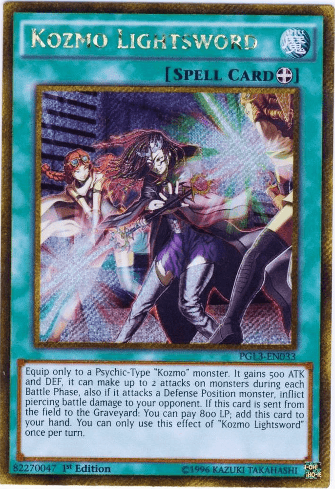 Kozmo Lightsword [PGL3-EN033] Gold Secret Rare (ONLINE ORDER ONLY)