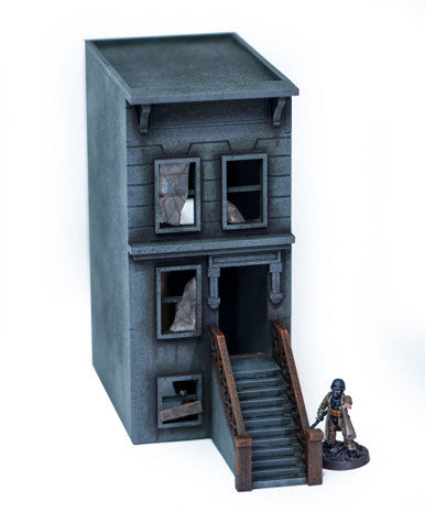28mm "Brownstone" Row House (MDF) - 28MMDF404 (Online Order Only)