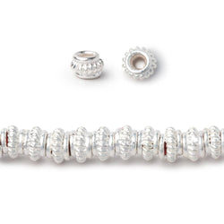 6mm Pinwheel Spacer with 2mm Large Hole Beads 8 inch 50 pieces