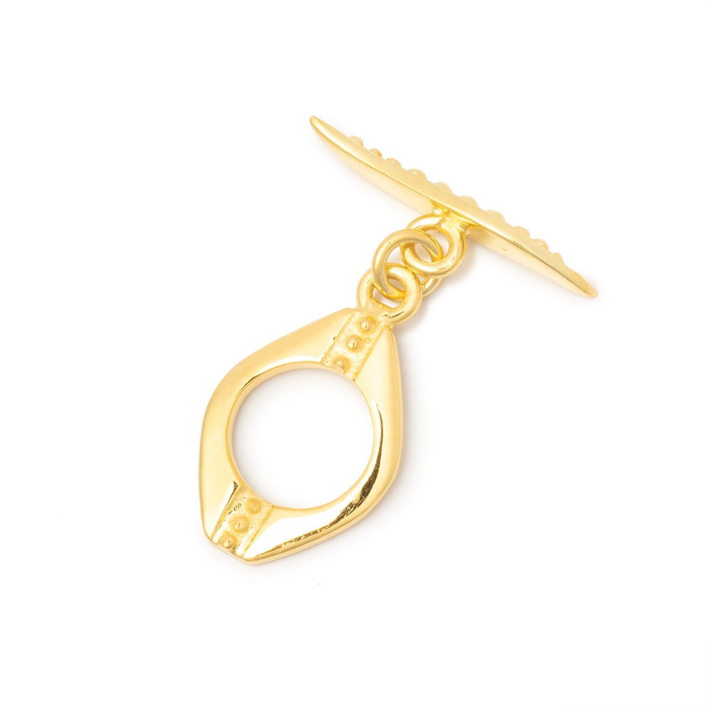 16x12mm Vermeil Marquise Toggle 1 piece (ONLINE ORDER ONLY)