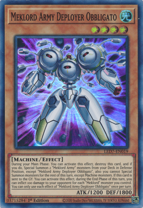 Meklord Army Deployer Obbligato [LED7-EN019] Super Rare (ONLINE ORDER ONLY)