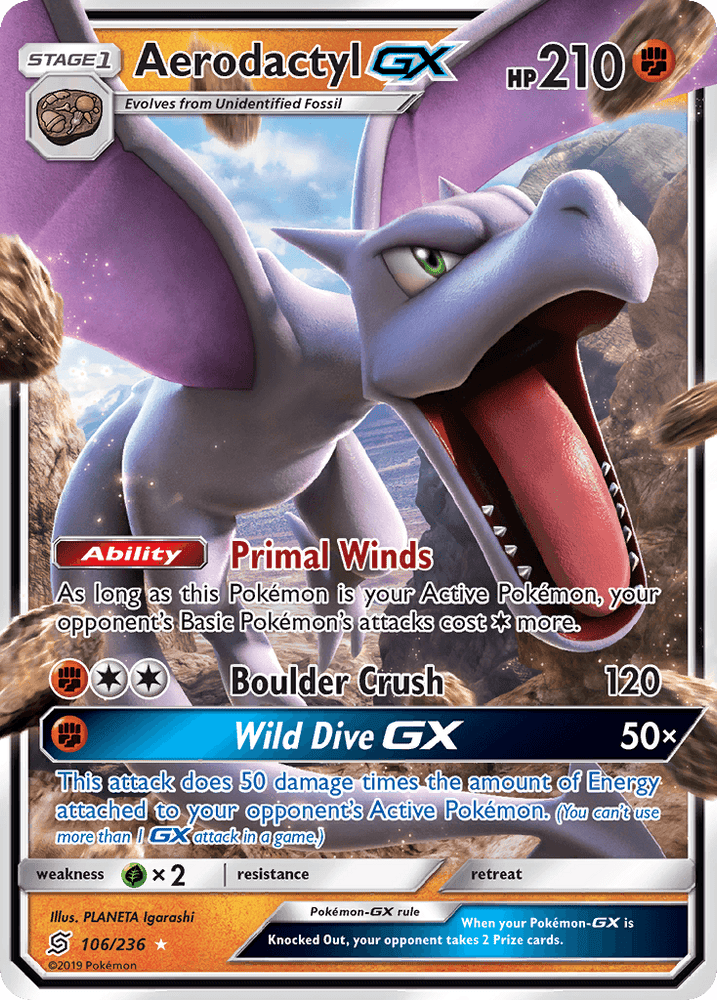 Aerodactyl GX (106/236) [Sun & Moon: Unified Minds] (Online Only)