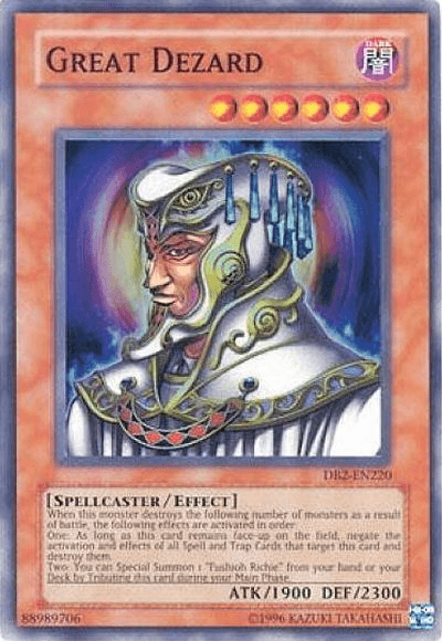 Great Dezard [DB2-EN220] Super Rare (ONLINE ORDER ONLY)