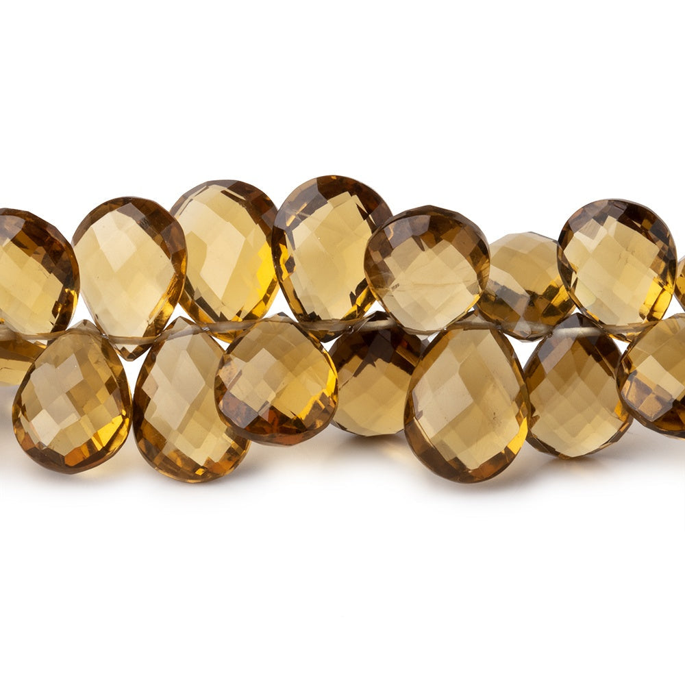 8x6-11x9mm Whiskey Quartz Faceted Pear Beads 8 inch 63 pieces (ONLINE ORDER ONLY)