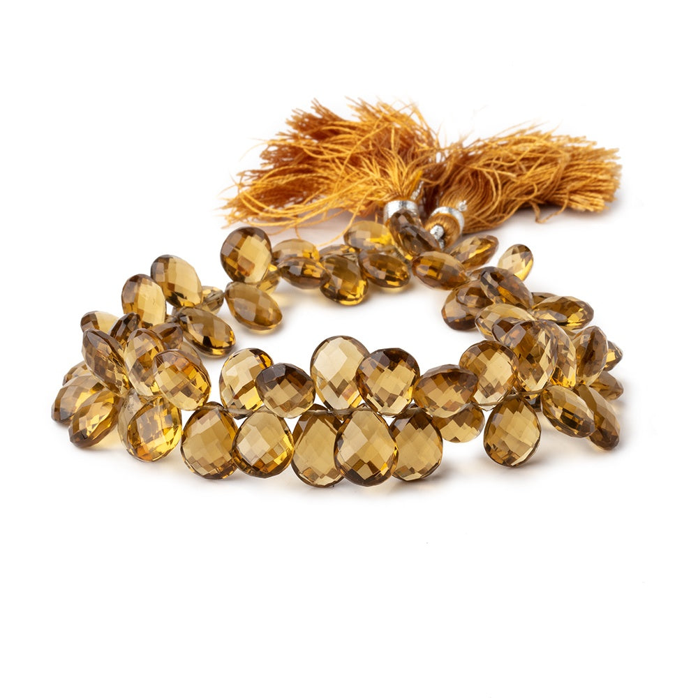 8x6-11x9mm Whiskey Quartz Faceted Pear Beads 8 inch 63 pieces (ONLINE ORDER ONLY)