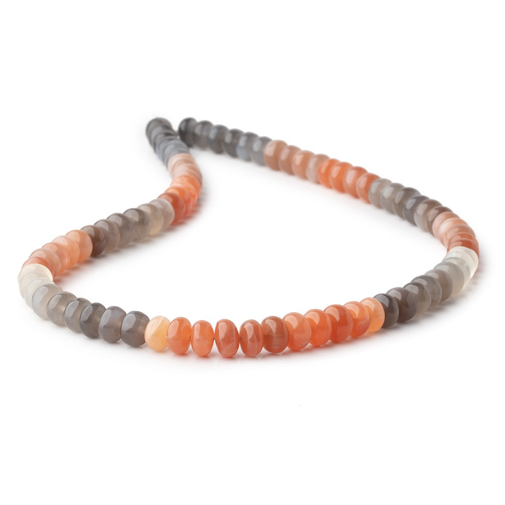 7.5-8mm Multi Color Moonstone Plain Rondelle Beads 16 inch 80 pieces (ONLINE ORDER ONLY)