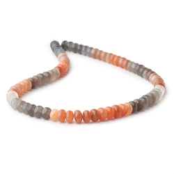 7.5-8mm Multi Color Moonstone Plain Rondelle Beads 16 inch 80 pieces (ONLINE ORDER ONLY)