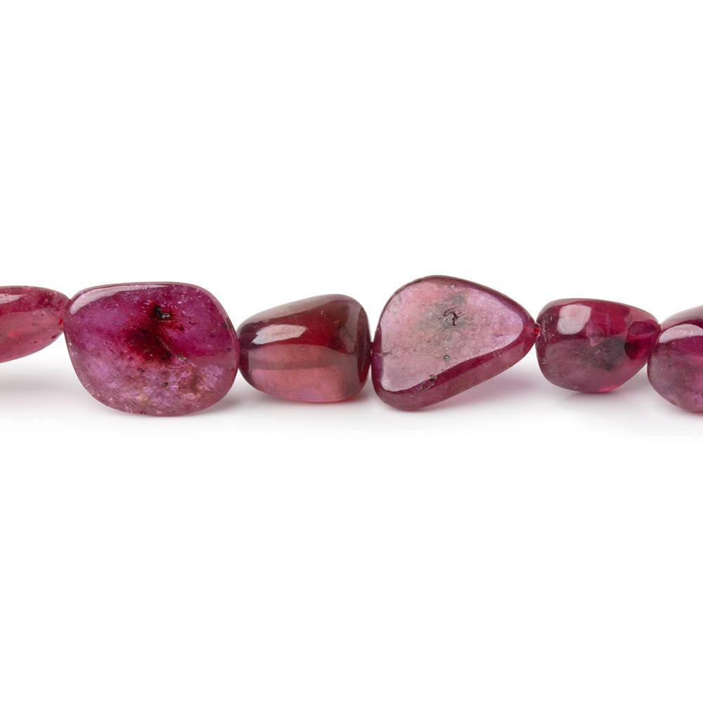 7x5-14x11mm Ruby Plain Nugget Beads 19 inch 62 pieces (ONLINE ORDER ONLY)