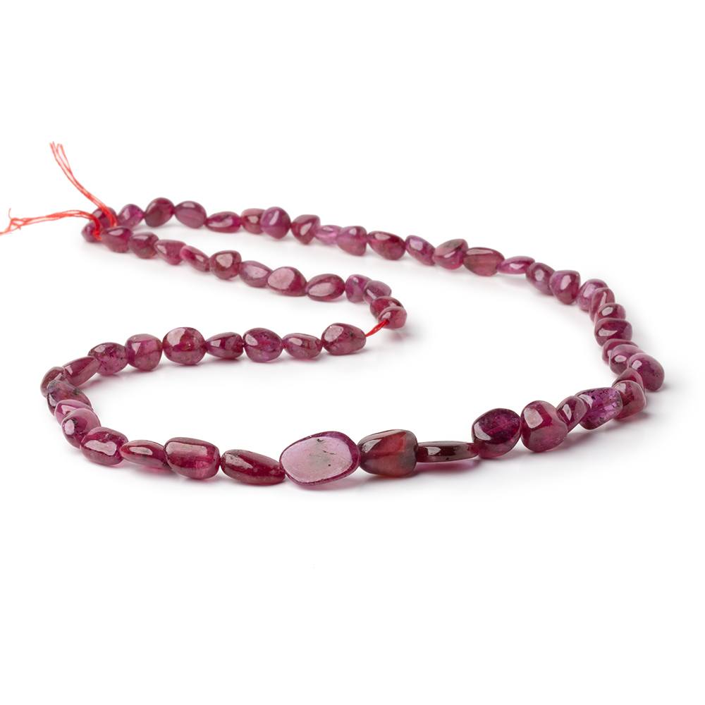 7x5-14x11mm Ruby Plain Nugget Beads 19 inch 62 pieces (ONLINE ORDER ONLY)