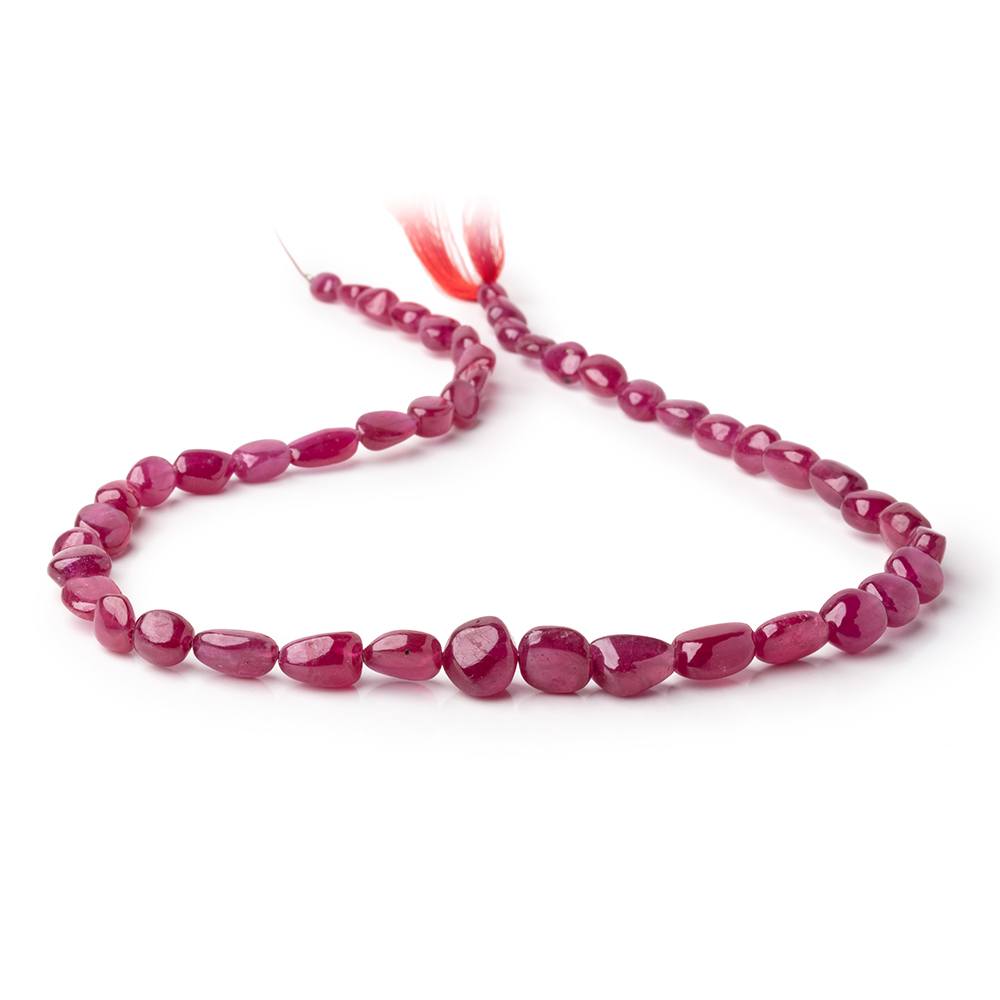 6x5-11x9mm Ruby Plain Nugget Beads 16 inch 48 pieces AA (ONLINE ORDER ONLY)