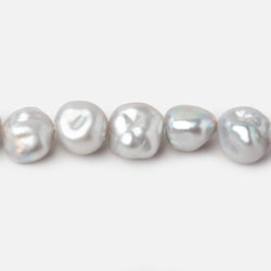 8-10mm Silver Keshi Side Drilled Freshwater Pearls 16 inch 50 Beads (ONLINE ORDER ONLY)