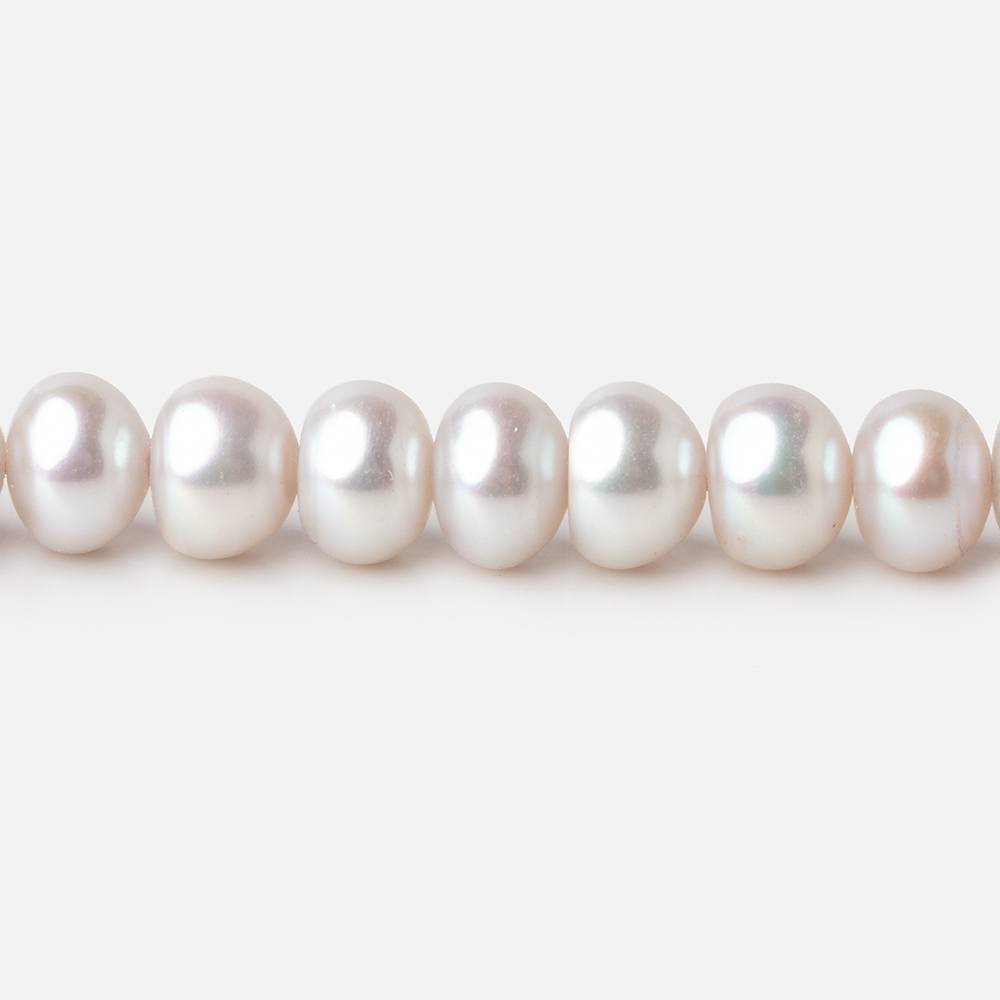 Silver Center Drill Button Freshwater Pearl (ONLINE ORDER ONLY)
