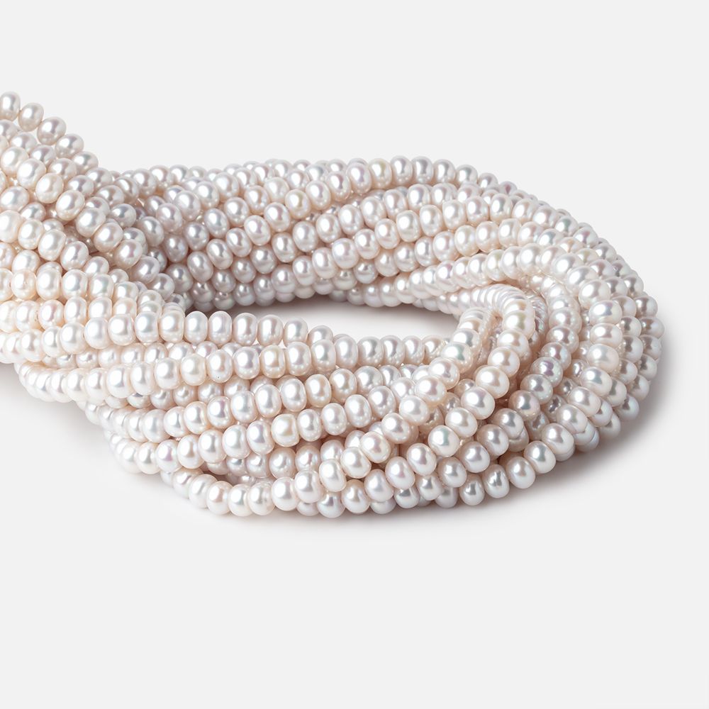 Silver Center Drill Button Freshwater Pearl (ONLINE ORDER ONLY)