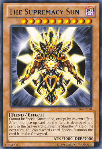 The Supremacy Sun (Blue) [DL16-EN010] Rare (ONLINE ORDER ONLY)
