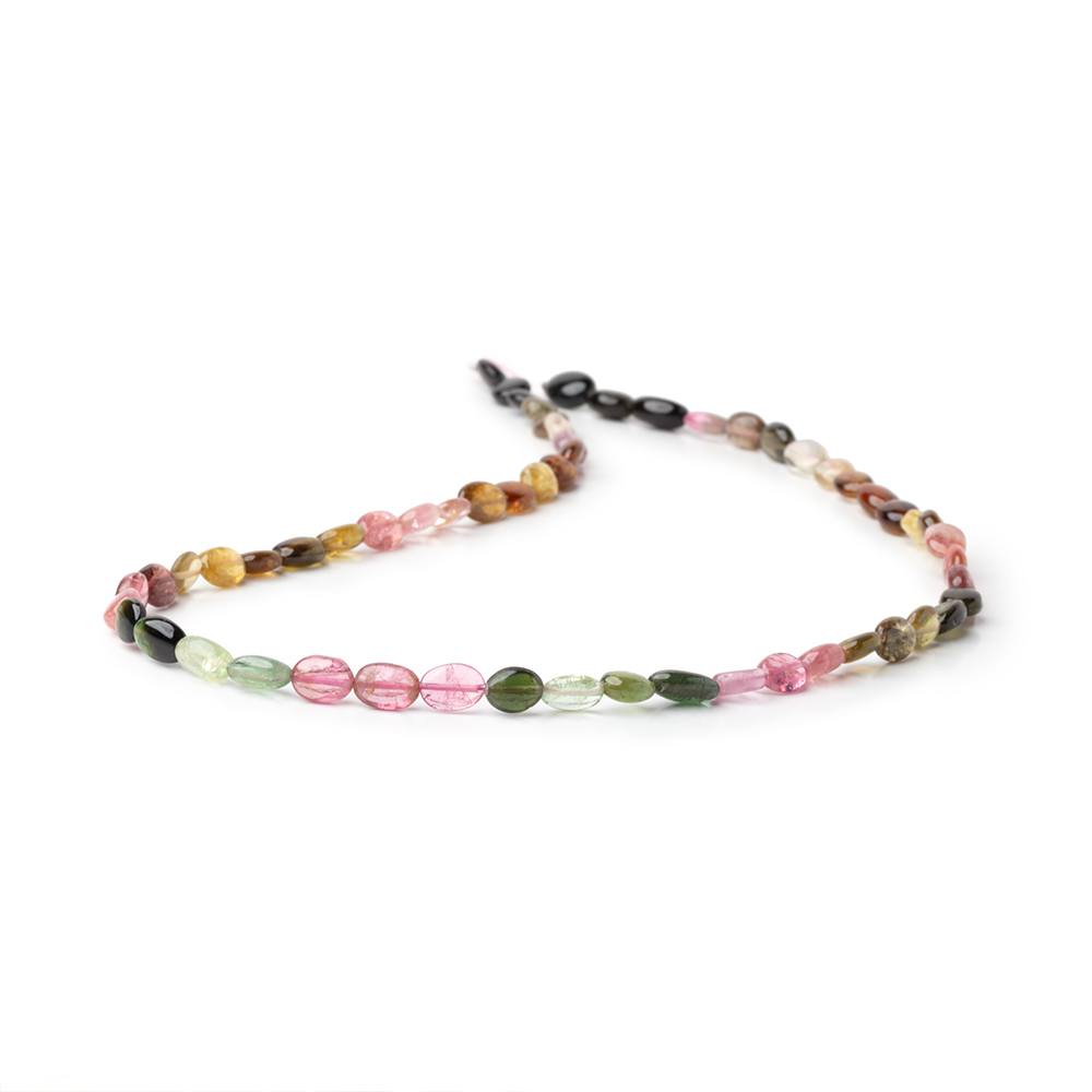 5x4-7x5mm Multi Color Tourmaline Plain Ovals 14.5 inch 56 Beads (ONLINE ORDER ONLY)